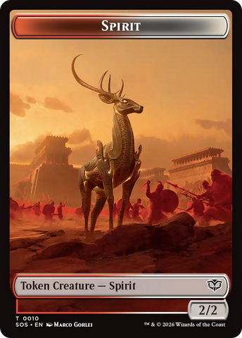Inkling (0006) // Spirit (0010) Double-Sided Token [Secrets of Strixhaven Tokens]
