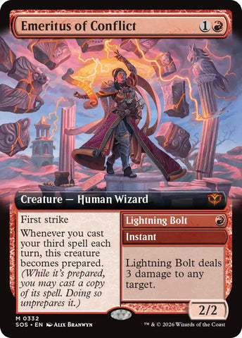 Emeritus of Conflict (Extended Art) [Secrets of Strixhaven]