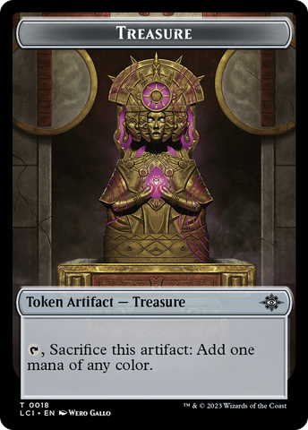 Treasure (0018) // Spirit Double-Sided Token [The Lost Caverns of Ixalan Tokens]