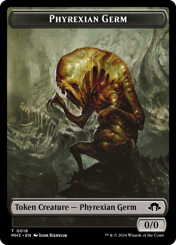 Phyrexian Germ // Moonfolk Double-Sided Token [Modern Horizons 3 Tokens]