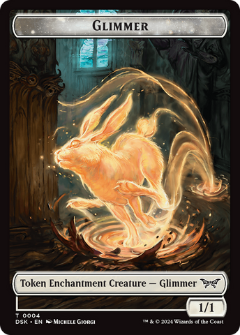 Glimmer // Shard Double-Sided Token [Duskmourn: House of Horror Tokens]