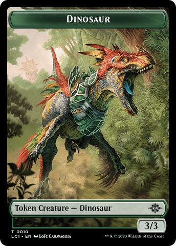 Dinosaur Egg // Dinosaur (0010) Double-Sided Token [The Lost Caverns of Ixalan Tokens]