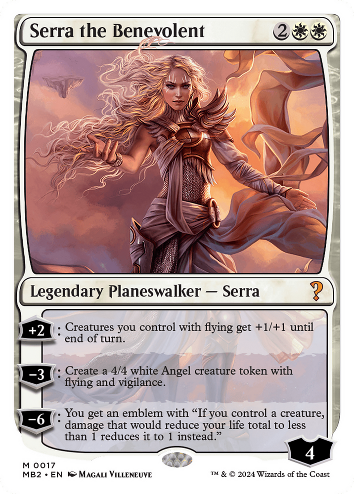 Serra the Benevolent (White Border) [Mystery Booster 2]